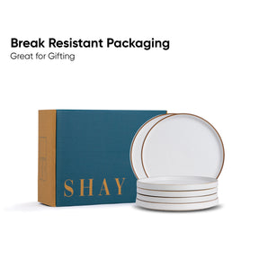 Ceramic Dinner Plates Set, 6 Pieces | Japandi Series | Matte Finish