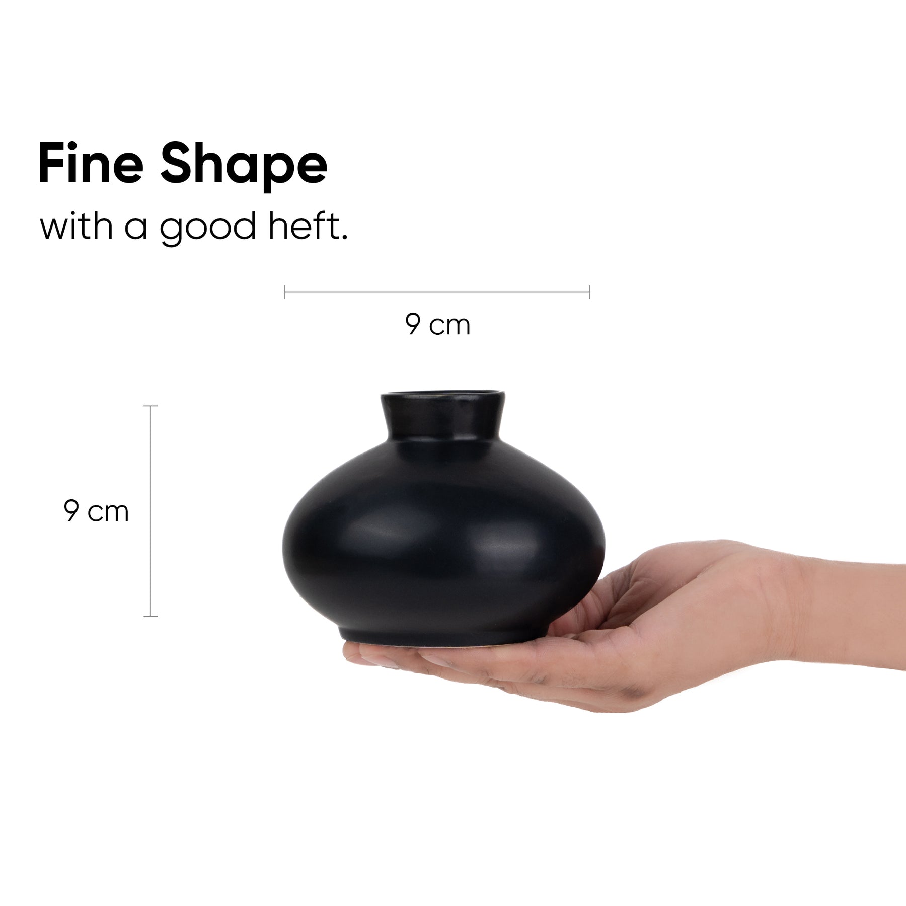 Evo Ceramic Vase,Set of 3, Black | Ceramic Vases for Home Décor Collection