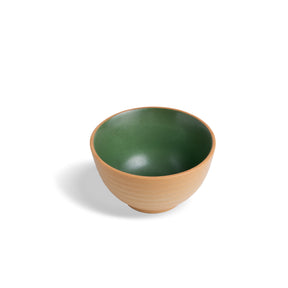 Ceramic Veg Bowls Set of 6 180ml | Klay Green | Matte Finish
