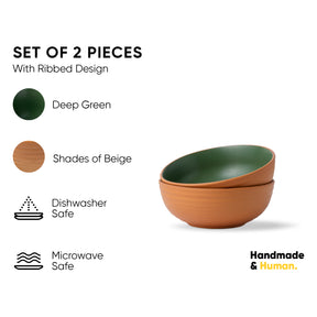 Ceramic Medium Bowl Set 18cm | Set of 2