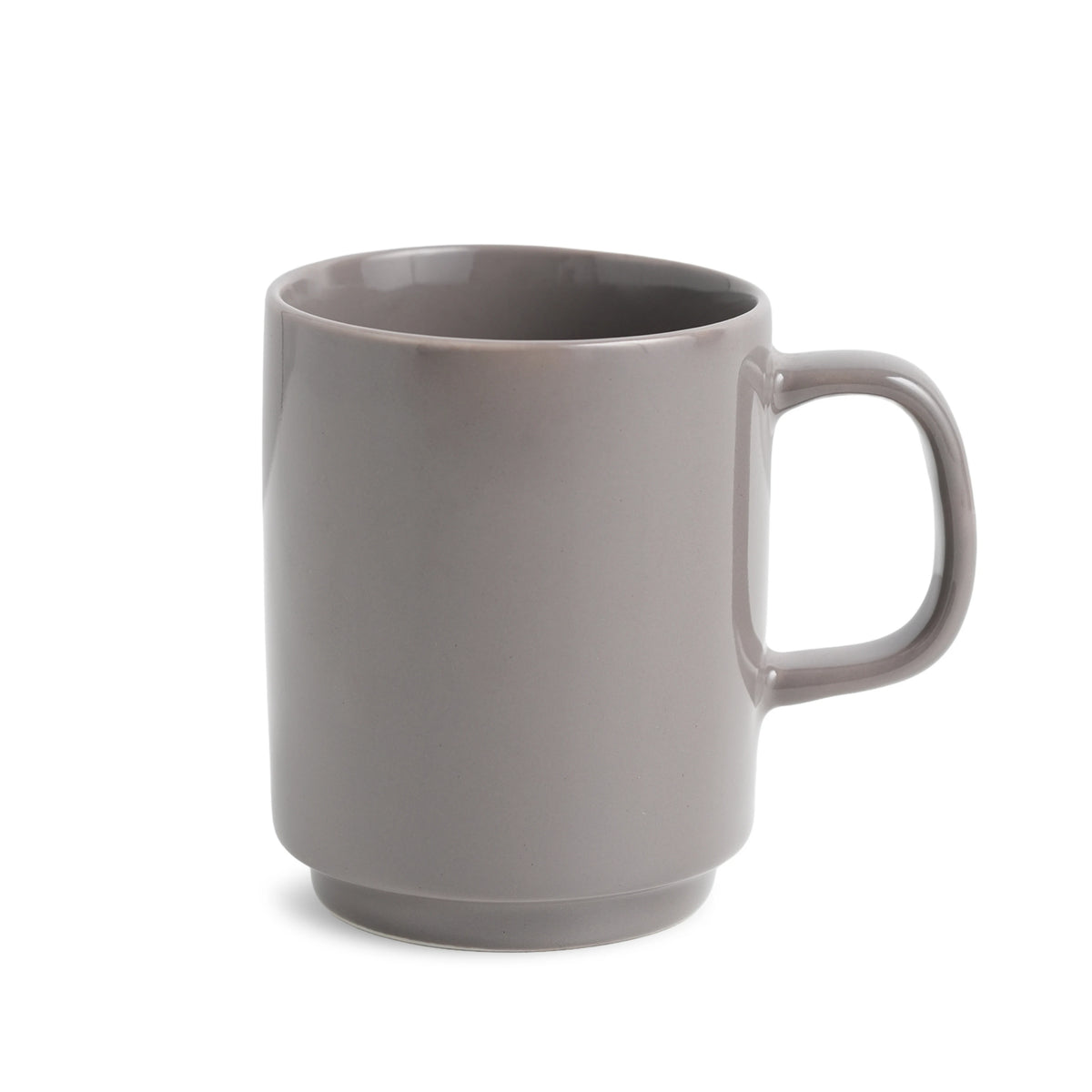 Gray mug on a white background