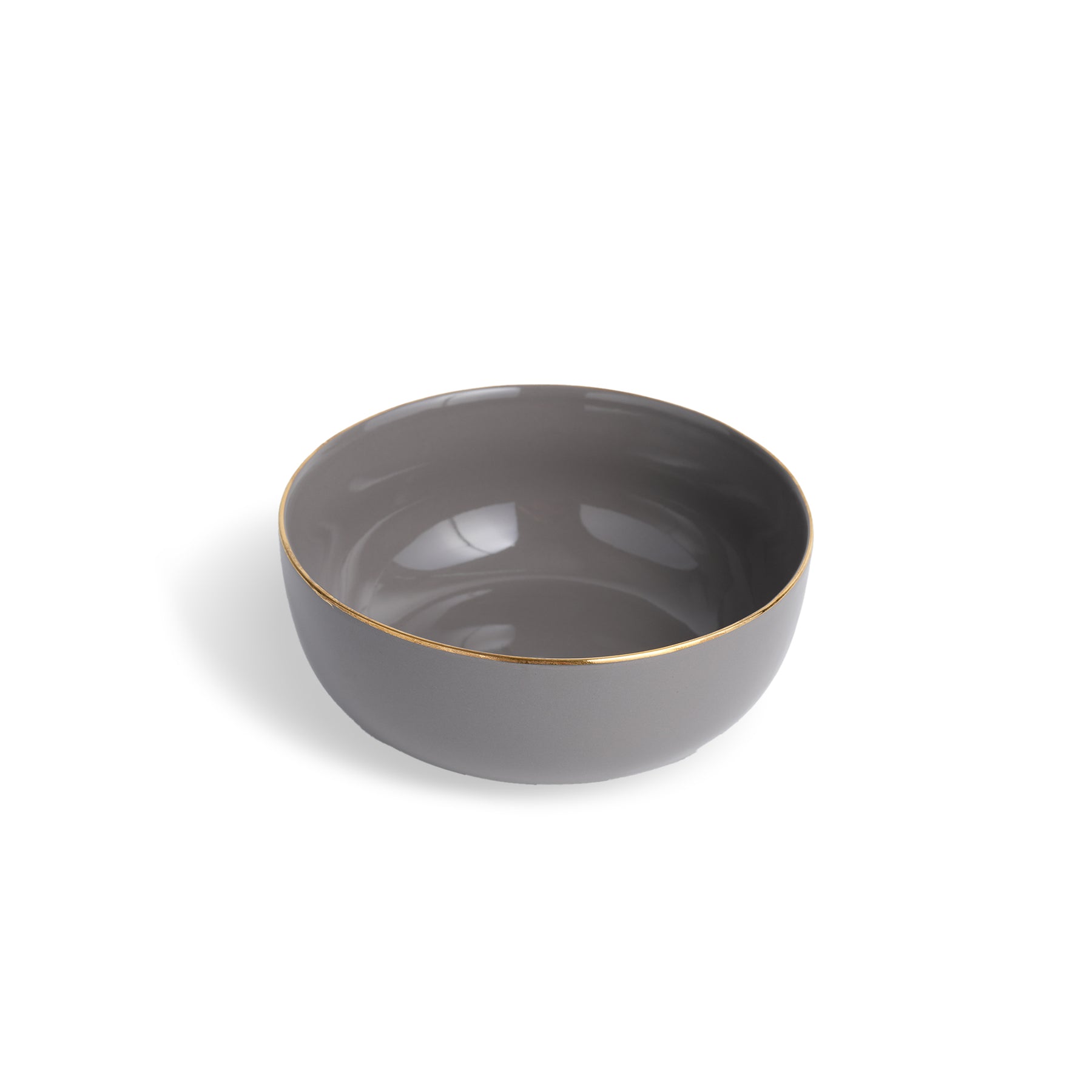 Ceramic Serving Bowl, 1500ml Grey Gold | Gold Line Collection