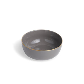Ceramic Serving Bowl, 1500ml Grey Gold | Gold Line Collection