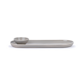Shay Large Oblong Ceramic Serving Platter Grey | Modern Series | Big Serving Plate | Modern Tableware Online India