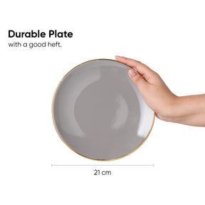 Ceramic Quarter Plates Set of 6 - Goldline Collection