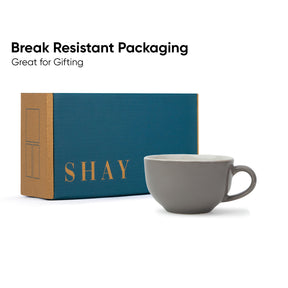 Large Ceramic Coffee Cup 320ml – Grey | XL Cuppa
