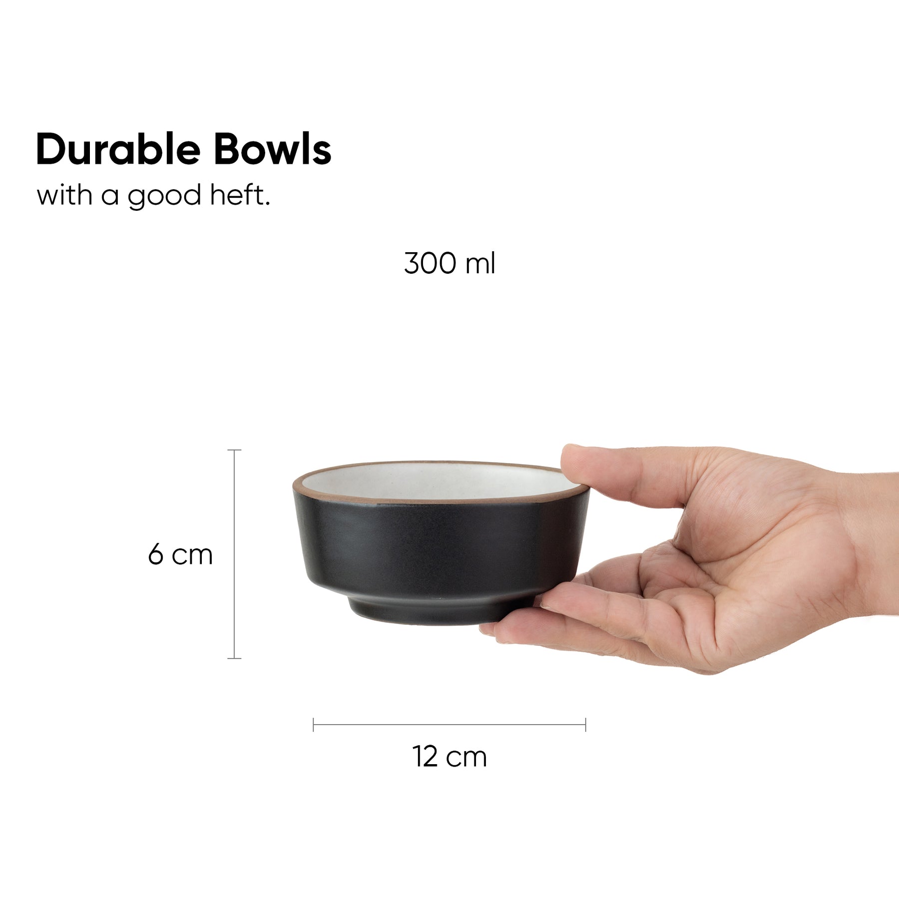Japandi Snack Bowl – Black, 300ml