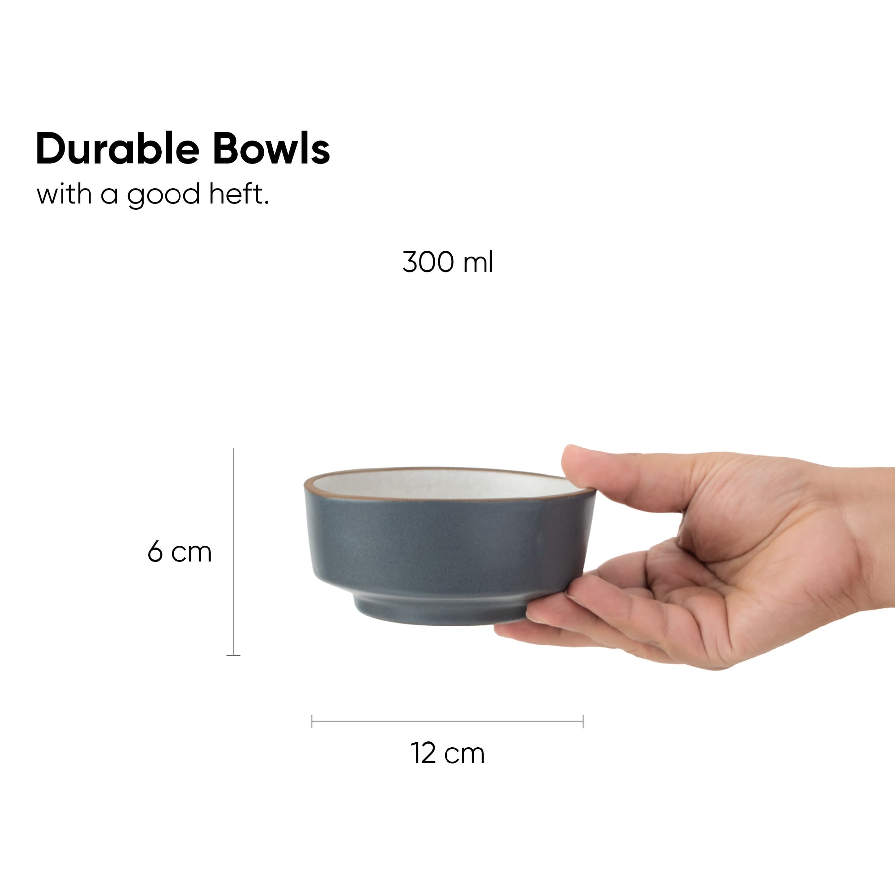 Japandi Snack Bowl – Grey, 300ml