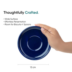 Large Ceramic Coffee Cup & Saucer Set 320ml | XL Cuppa Collection | Glossy Finish