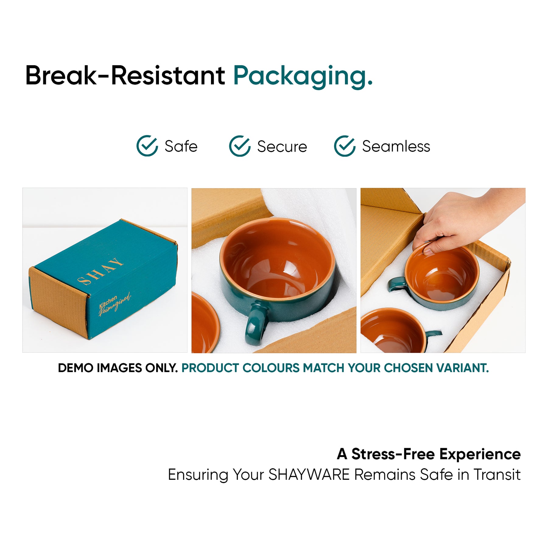 Large Ceramic Coffee Cup Set 320ml | XL Cuppa Collection | Glossy Finish