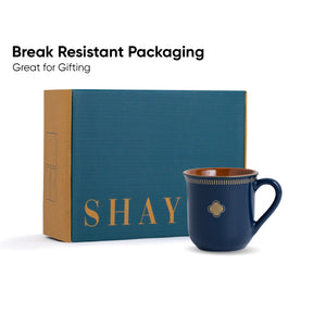 Royal Tea Cup Set – Set of 6 | Blue | 180ml | Floral Print