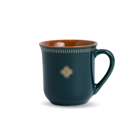 Royal Tea Cup Set – Set of 6 | Teal Green | 180ml | Floral Print