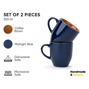 Ceramic Milk Mug Set – 300ml | Glossy Finish | Everyday Ceramic Cups | Microwave Safe