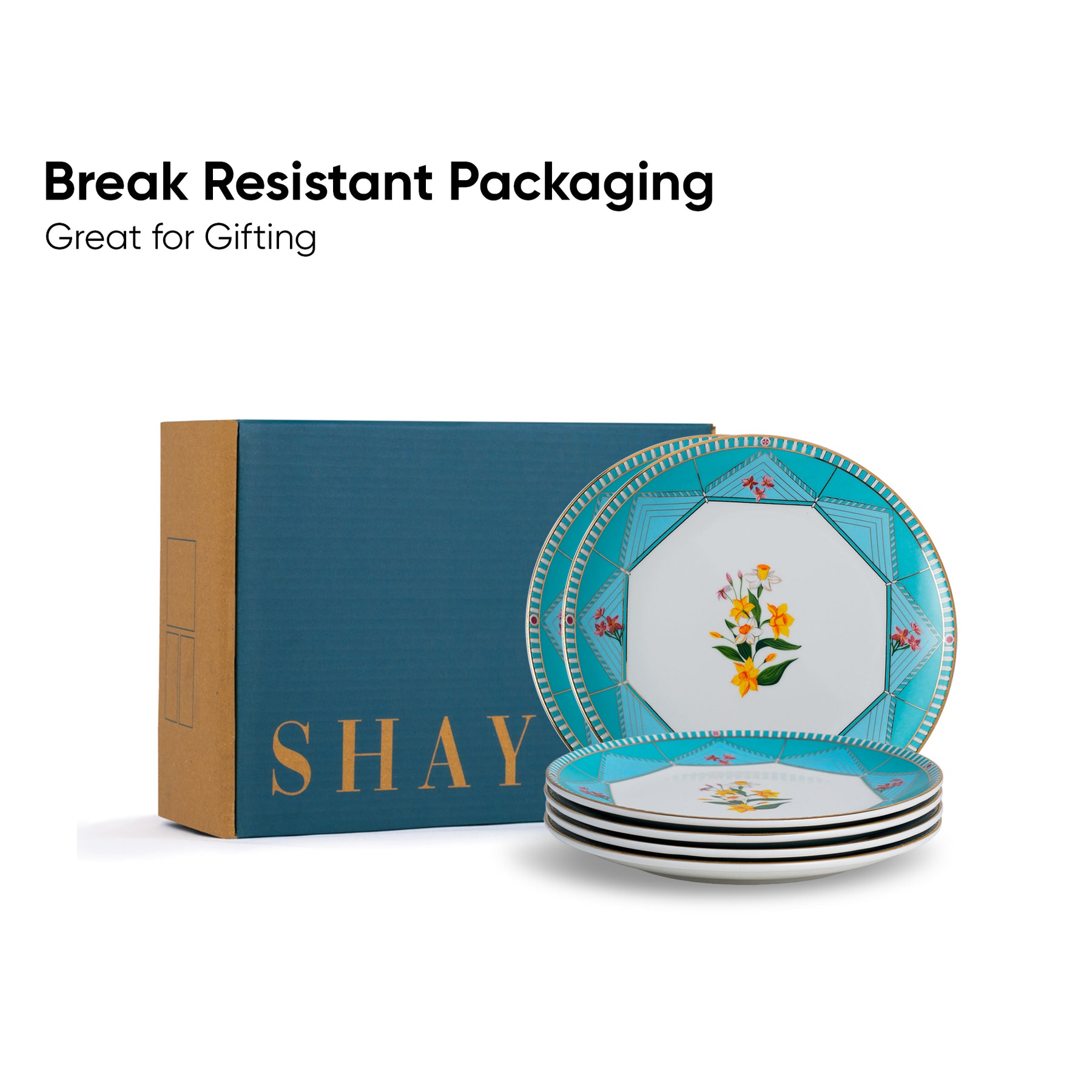 Ceramic Dinner Plates Set of 6 | Nargis Collection