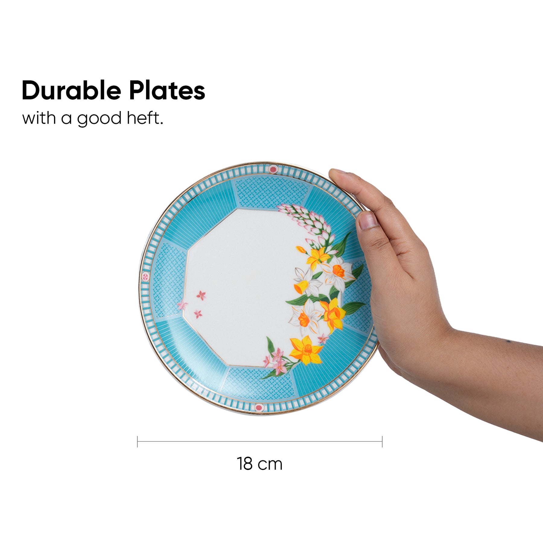 Ceramic Quarter Plates Set of 6 | Nargis Collection