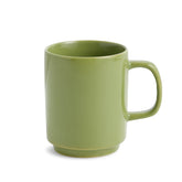 Green mug on a white background