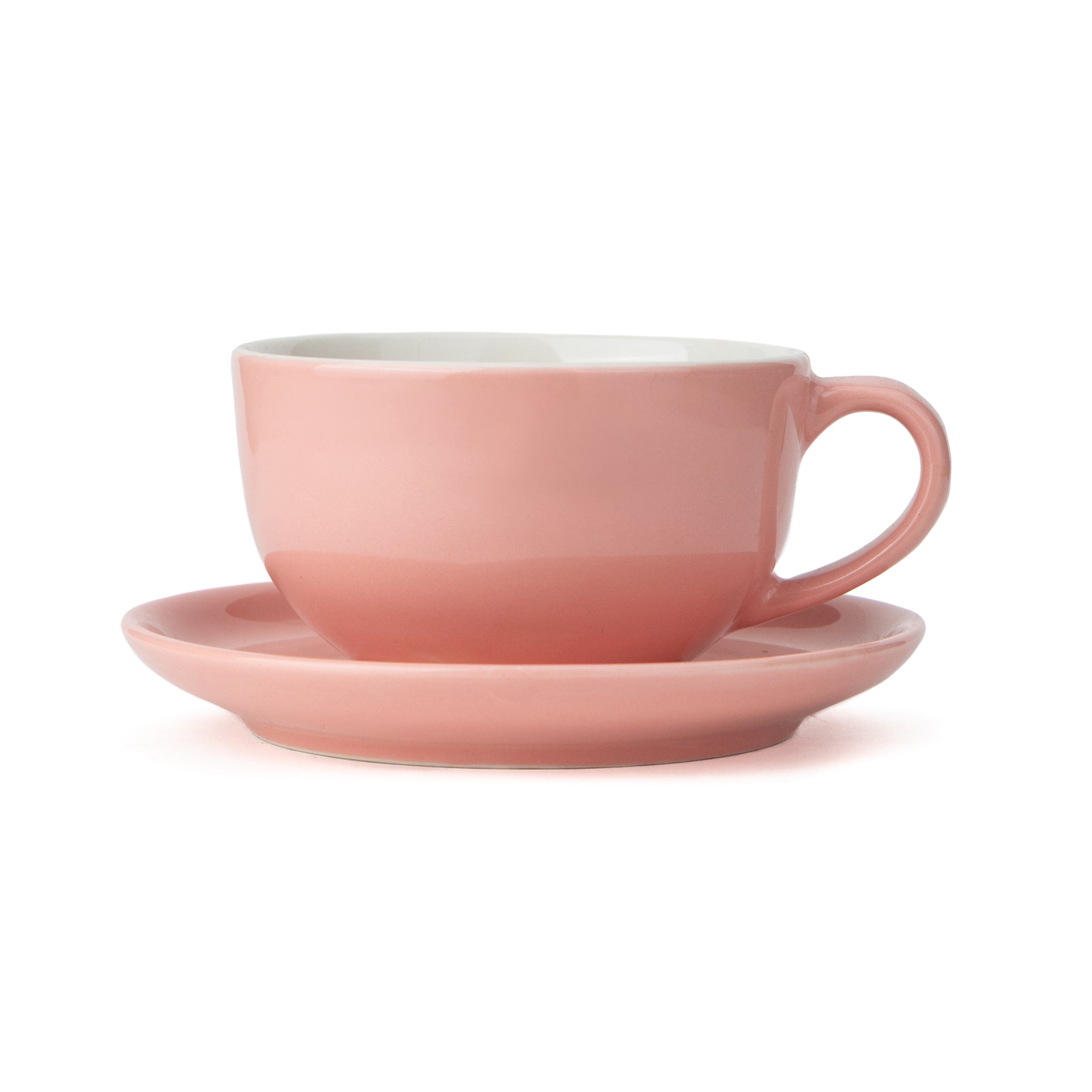 Large Ceramic Coffee Cup & Saucer Set 320ml | XL Cuppa Collection | Glossy Finish
