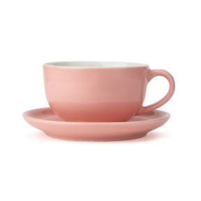 Large Ceramic Coffee Cup & Saucer Set 320ml | XL Cuppa Collection | Glossy Finish