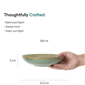 Ceramic Pasta Bowl Set of 2 Pista Self Reactive Collection