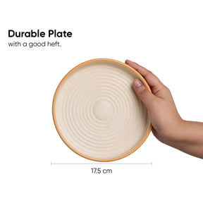 Ceramic Quarter Plates Set 6 Pieces | Klay White