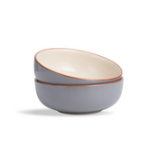 Shay Grey Ivory Ceramic Pasta Bowl Set 2 Pieces, 18cm | Modern Tableware Online India