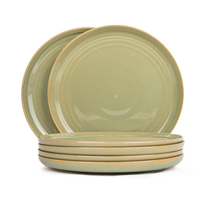 Shay Ceramic Dinner Plates Set, 6 Pieces | Pista Self Reactive Collection | Modern Tableware Online India