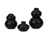 Shay Evo Ceramic Vase,Set of 3, Black | Ceramic Vases for Home Décor Collection | Modern Tableware Online India
