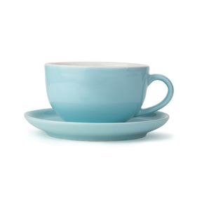 Large Ceramic Coffee Cup & Saucer Set 320ml | XL Cuppa Collection | Glossy Finish
