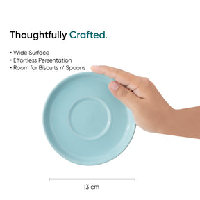 Large Ceramic Coffee Cup & Saucer Set 320ml | XL Cuppa Collection | Glossy Finish