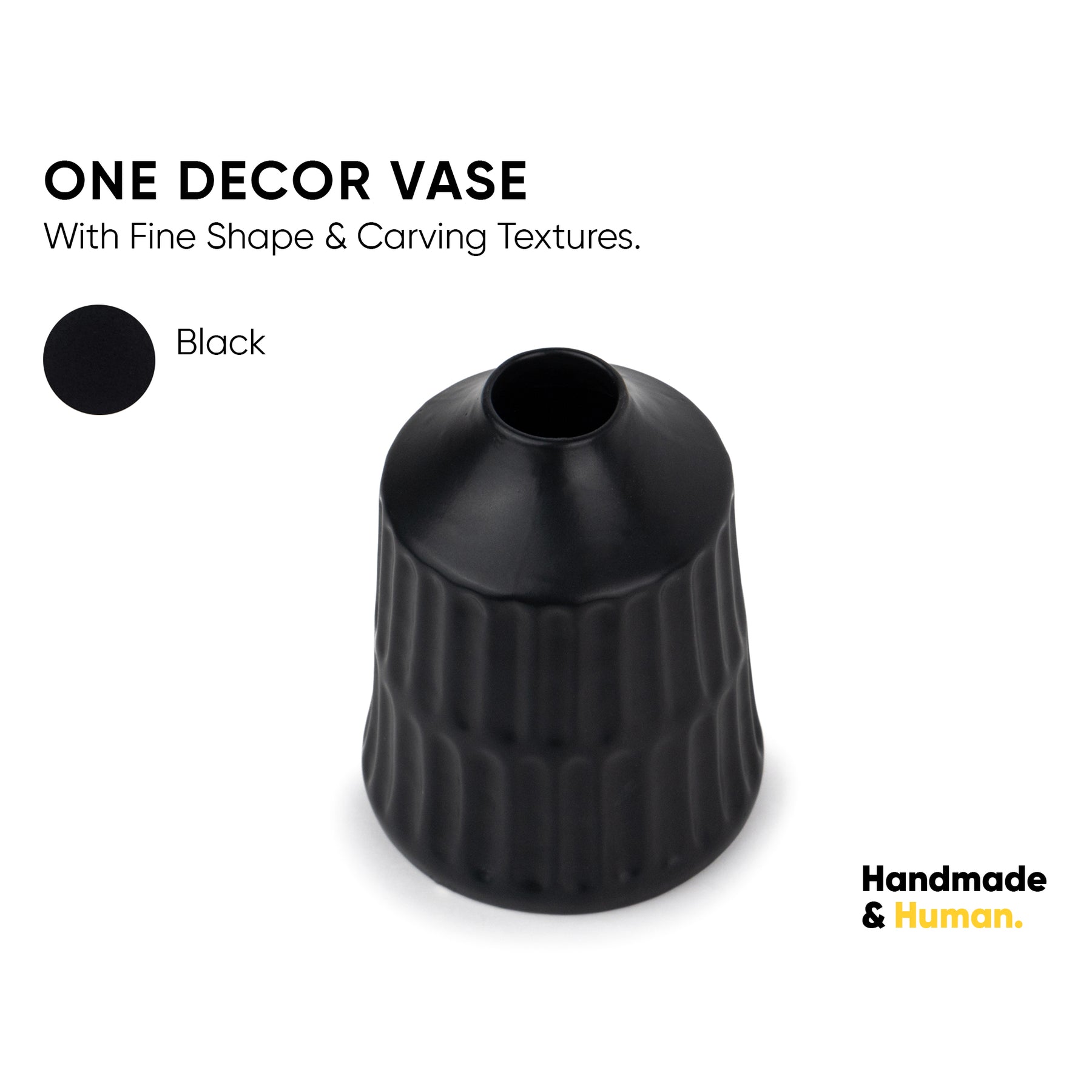 Carving Ceramic Vase, Medium, Decor Collection | Ceramic Vases for Home Decor