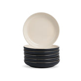 Snack Plates Set of 6 Black