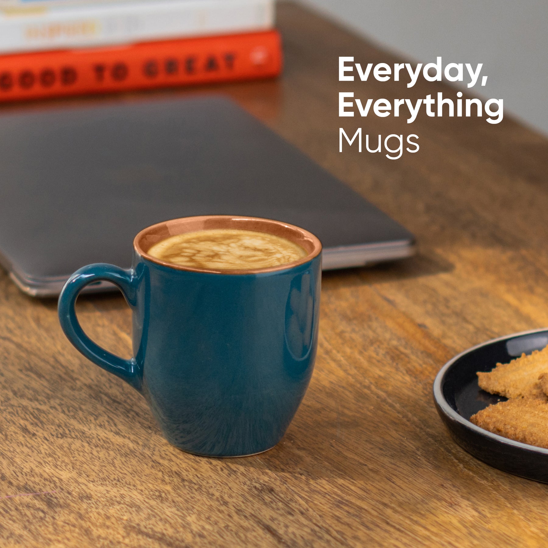 Ceramic Coffee Mug Set, Set of 6, 300ml, Teal Green | Everyday Mugs