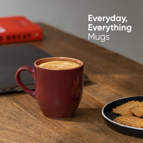 Ceramic Milk Mug Set 300ml | Glossy Finish | Everyday Ceramic Cups | Microwave Safe