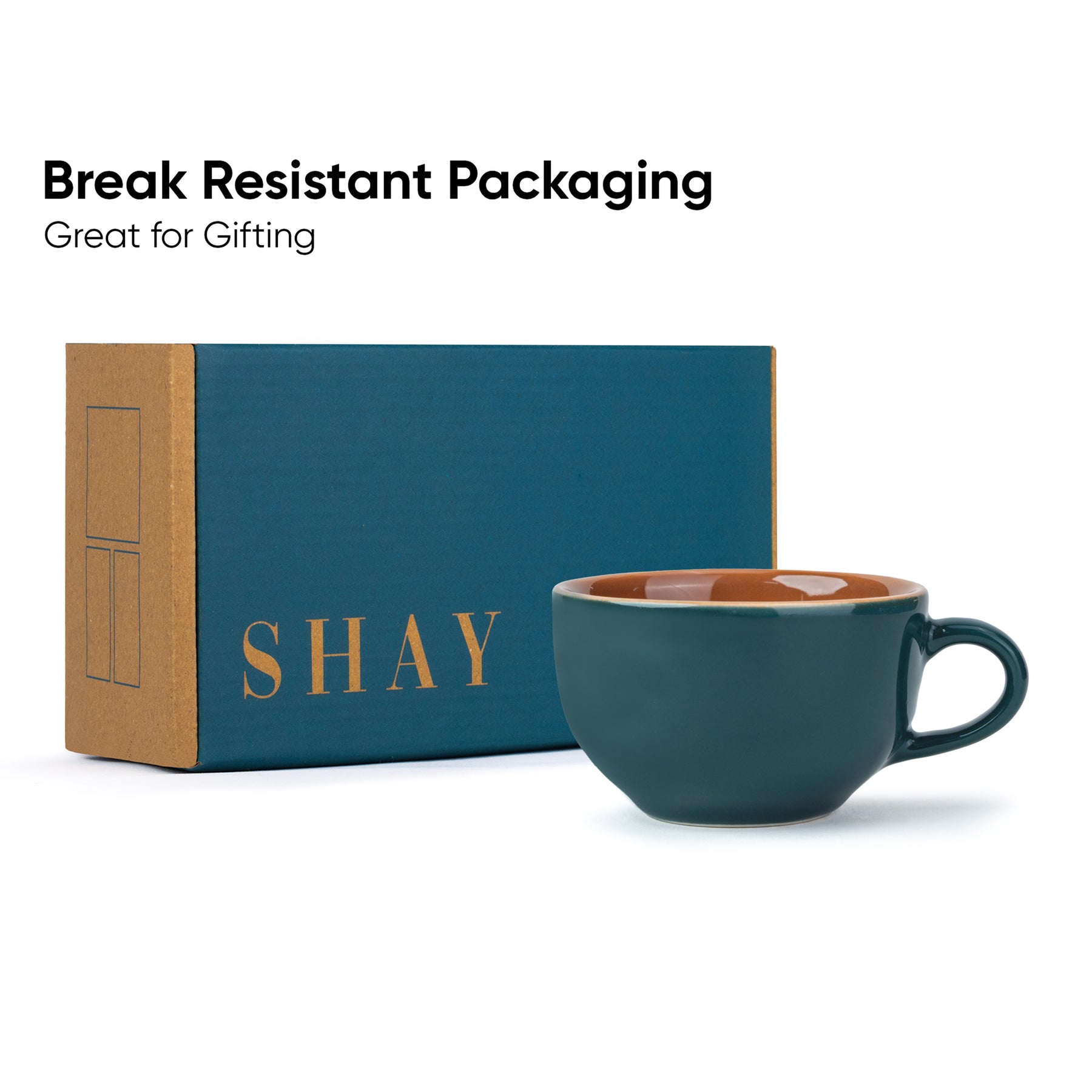 Cappuccino Cup & Saucer Set 320ml – Teal Green | XL Cuppa