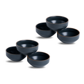 Shay Ceramic Veg Bowls Set of 6 for Dinner | 180ml | Grey | Japandi Collection | Modern Tableware Online India