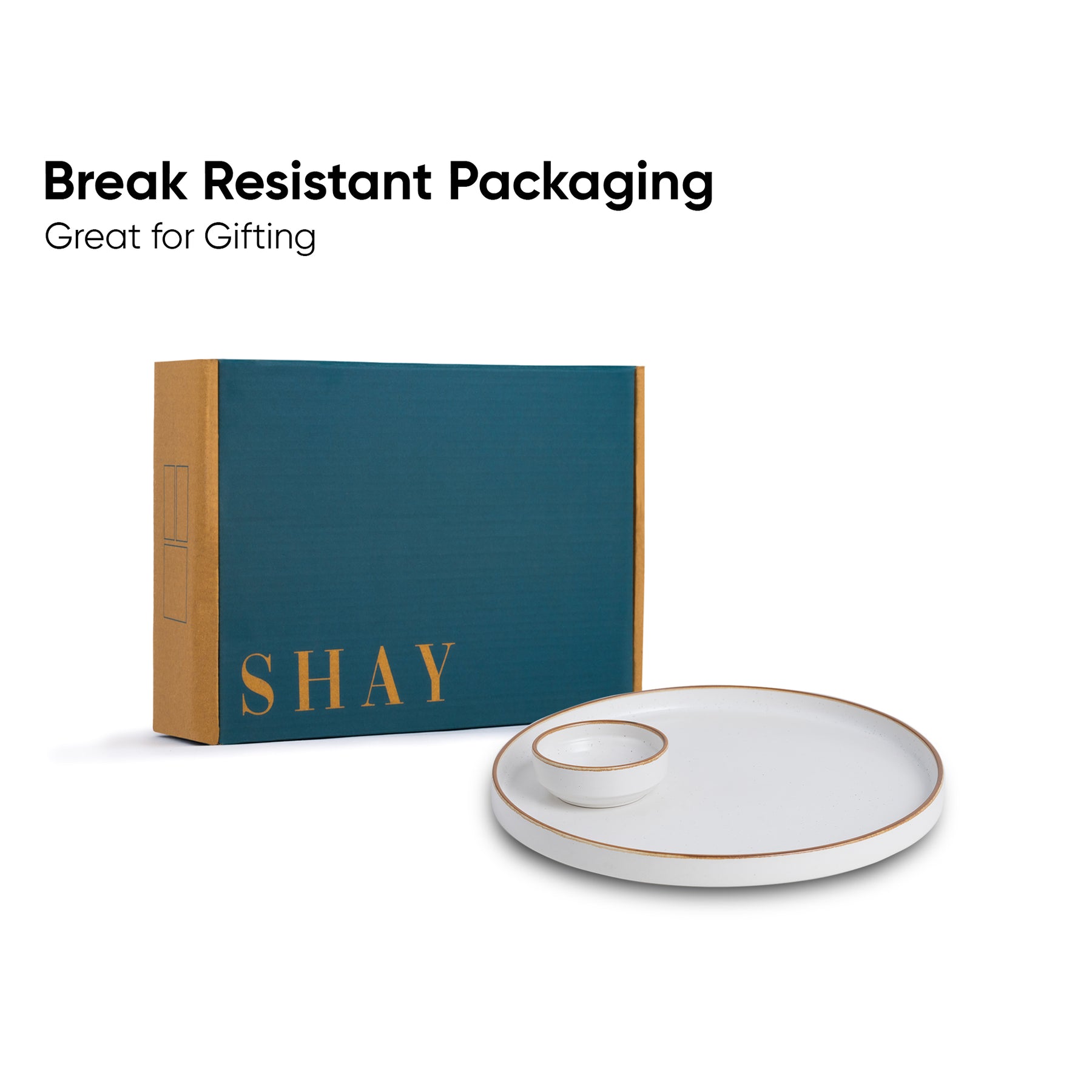 Large Round Ceramic Serving Platter 1 Platter, 1 Dip || Matte Finish | Japandi Platter