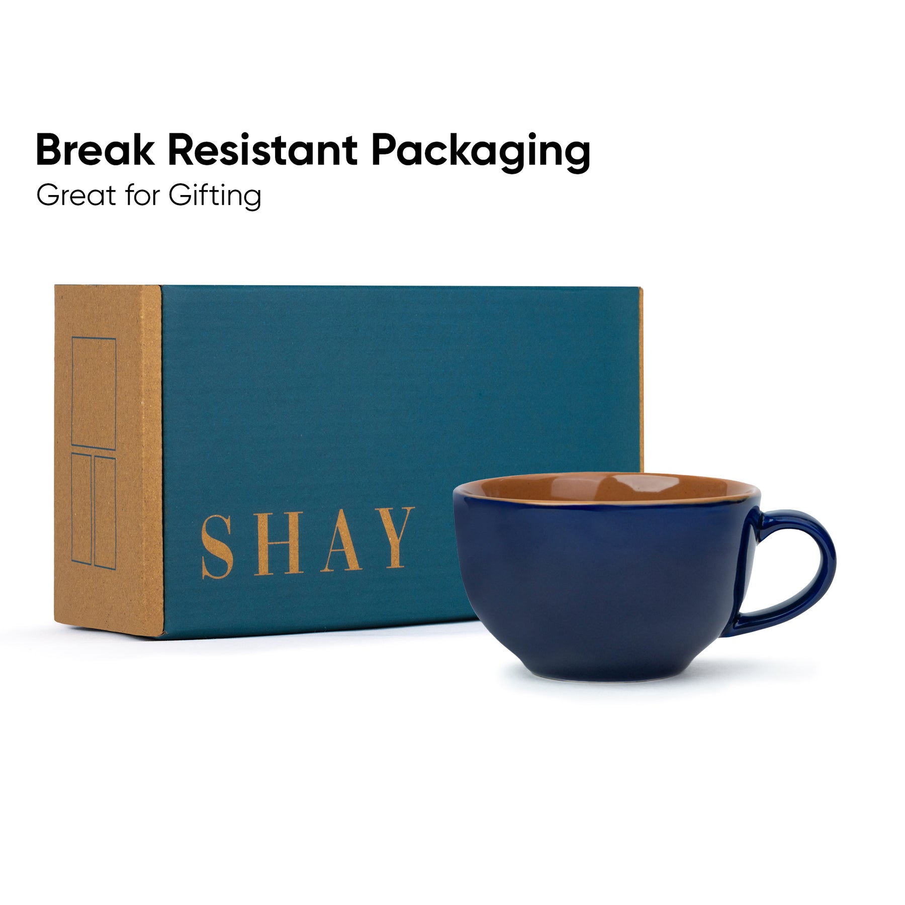 Cappuccino Cup & Saucer Set 320ml – Blue | XL Cuppa