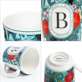 B Ceramic Coffee Mug | 300 ML | Alphabet Collection