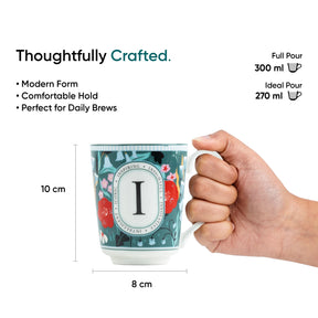 I Ceramic Coffee Mug | 300 ML | Alphabet Collection
