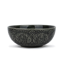 Ceramic Serving Bowl, 1200ml, 1 Pc, Carving Collection | Large Serving Bowl Black