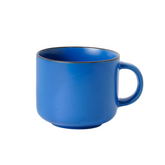 Ceramic Coffee Cup 350ml – Blue Japandi | Matte Finish
