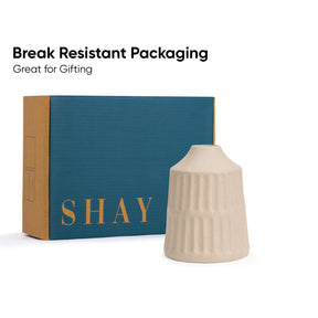 Carving Ceramic Vase, Medium, Decor Collection | Ceramic Vases for Home Decor