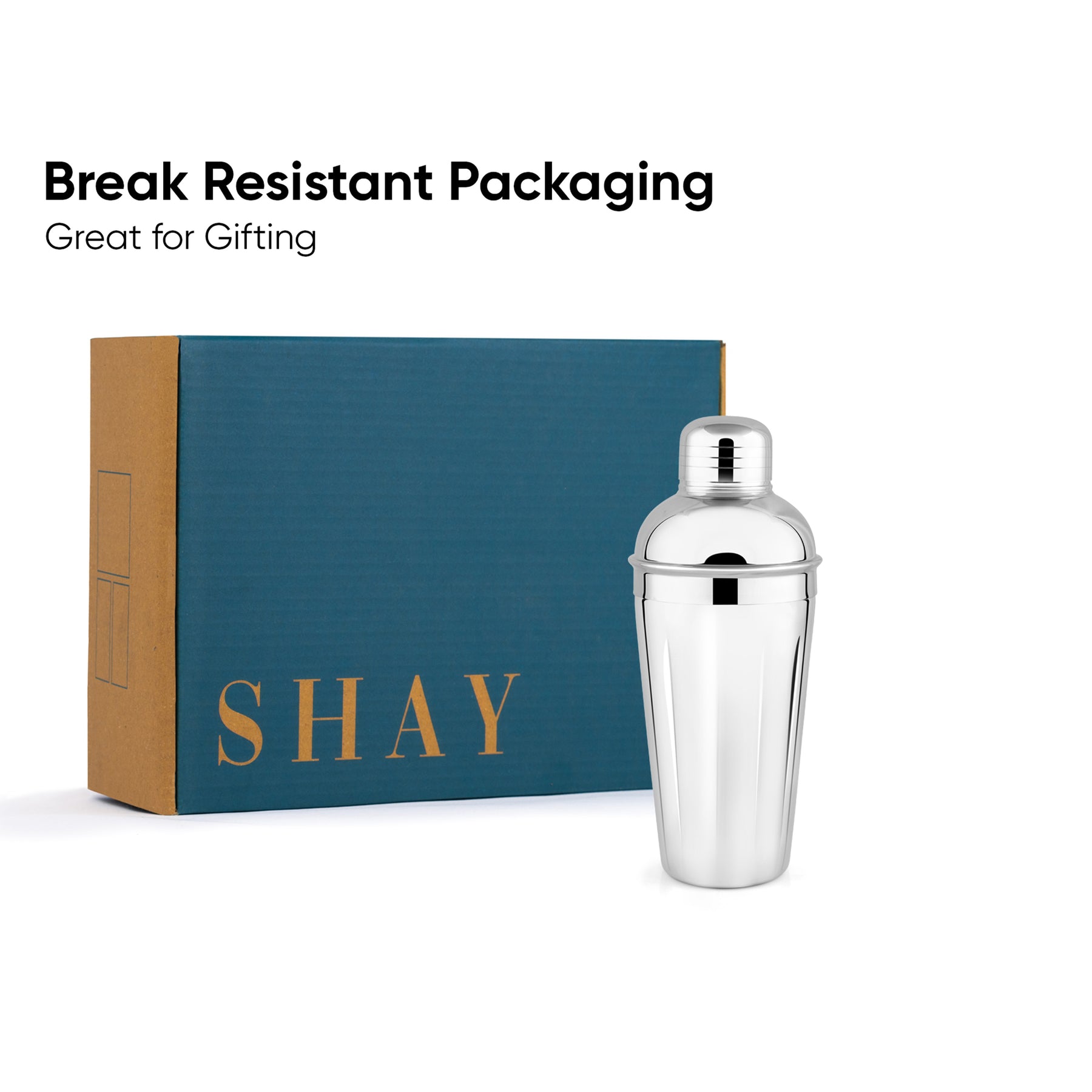 Stainless Steel Cocktail Shaker | 500ml | Built-in Strainer | Bar Tool