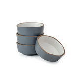 Shay Ceramic Snack Bowl Set Set of 4 | 330ml | Matte Grey | Japandi Collection | Modern Tableware Online India