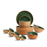 Shay Ceramic Modern Dinner Set 21 Pcs | Klay Collection | Stoneware | Matte Finish | Modern Tableware Online India